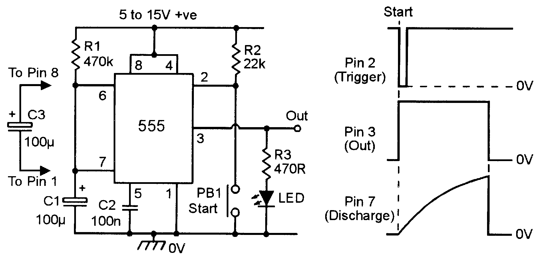 Image Result For 555 Timer Circuit Schematic